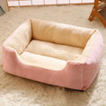 Fluffy Thickened Cat Bed Square Warm Comfortable Pets Cushion Pad with Non-slip Base Large Soft Dog Nest Winter Pet Supplies